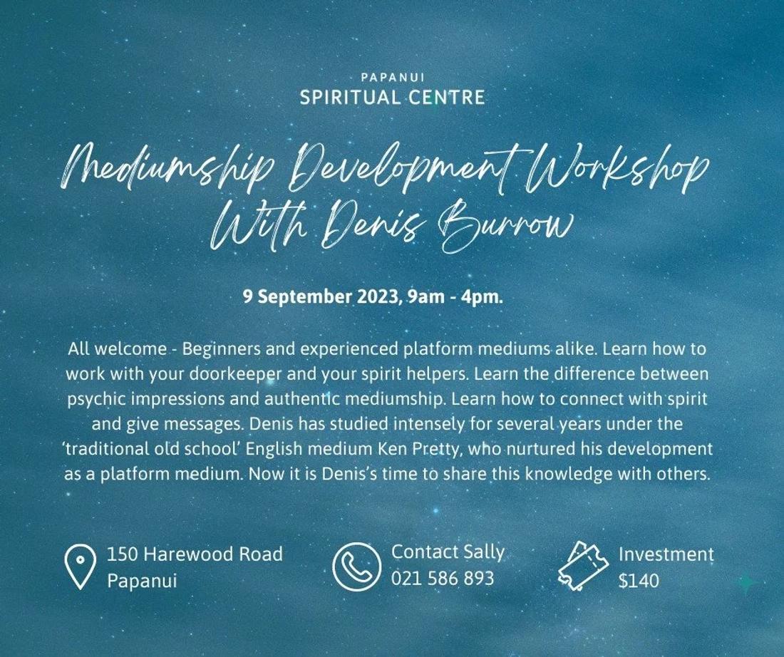 Mediumship Development Workshop With Denis Burrow