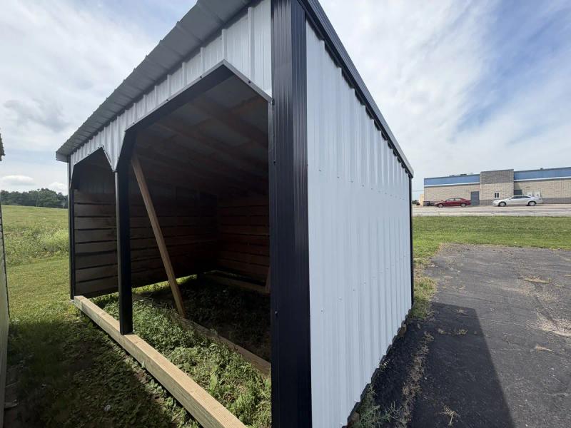 10×16 Horse Shelter at the Adrian location, front exterior view