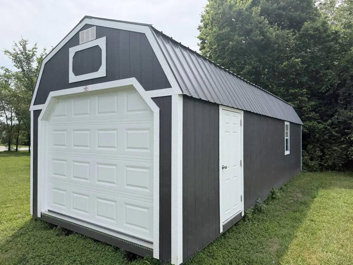 12×32 Lofted Garage at the Adrian location, front exterior view