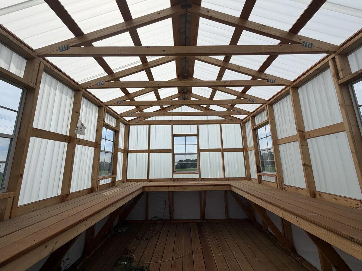 10×12 Garden Shed at the Adrian location, interior view