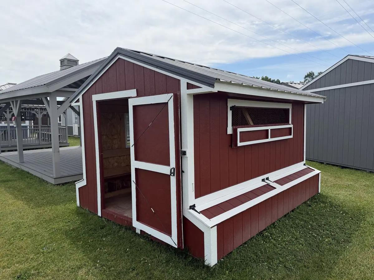 10×12 Chicken Coop at the Adrian location, front exterior view