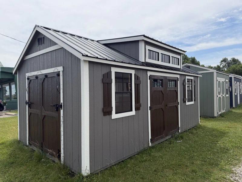 12×20 Deluxe Garden Shed at the Adrian location, front exterior view