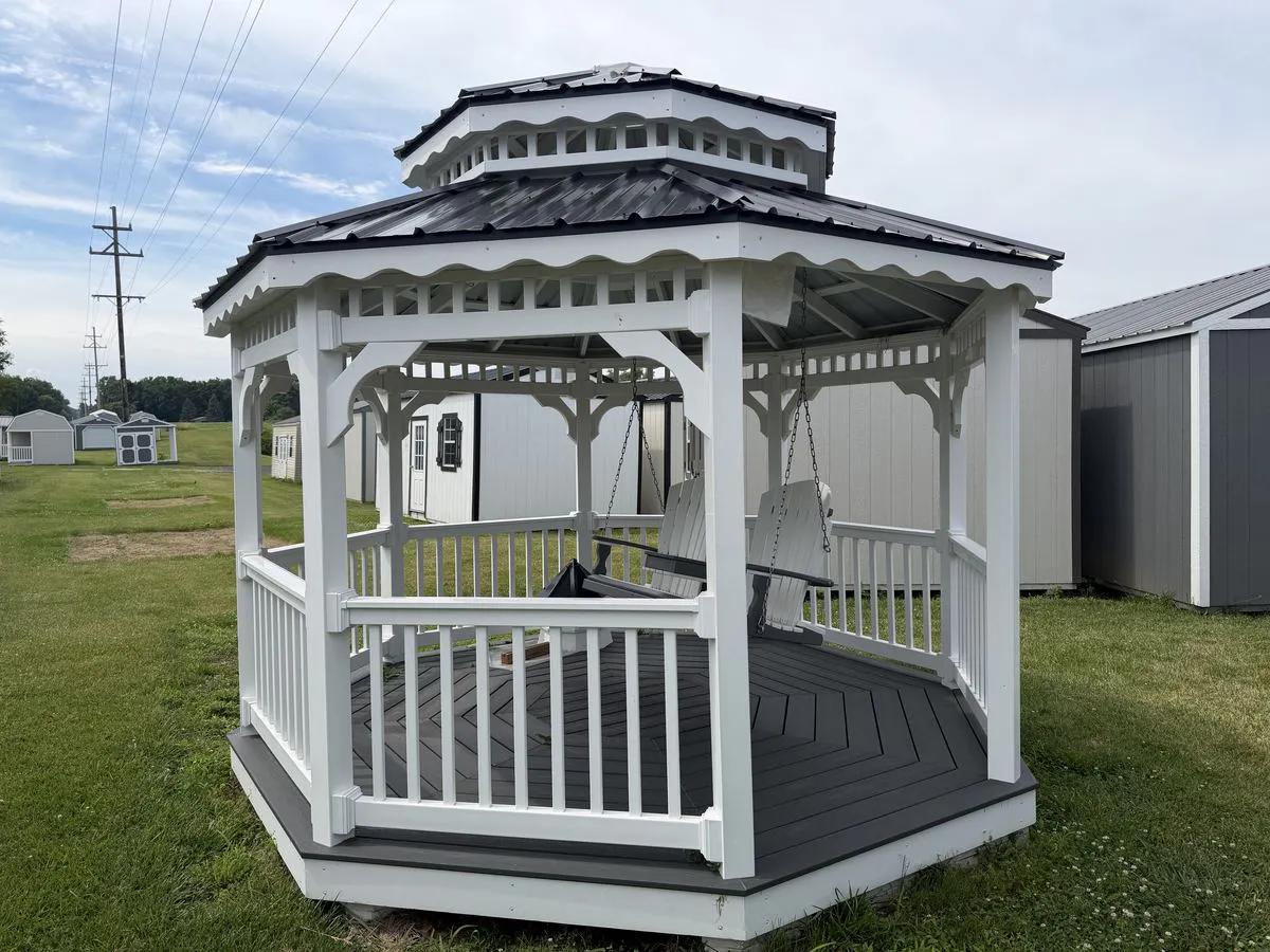 12×12 Gazebo at the Adrian location, front exterior view