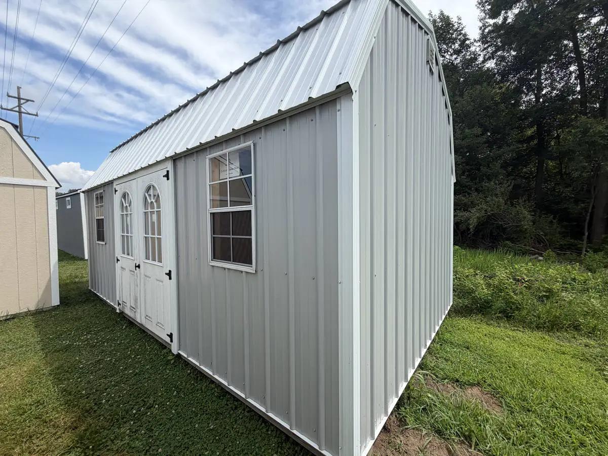 12×20 Lofted Garden Shed at the Adrian location, front exterior view
