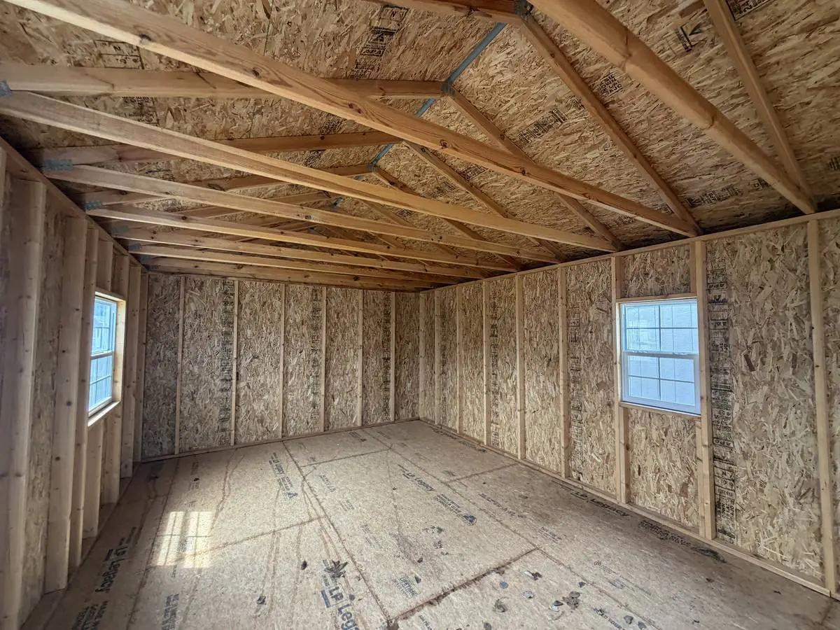 14×40 Garden Shed at the Adrian location, interior view