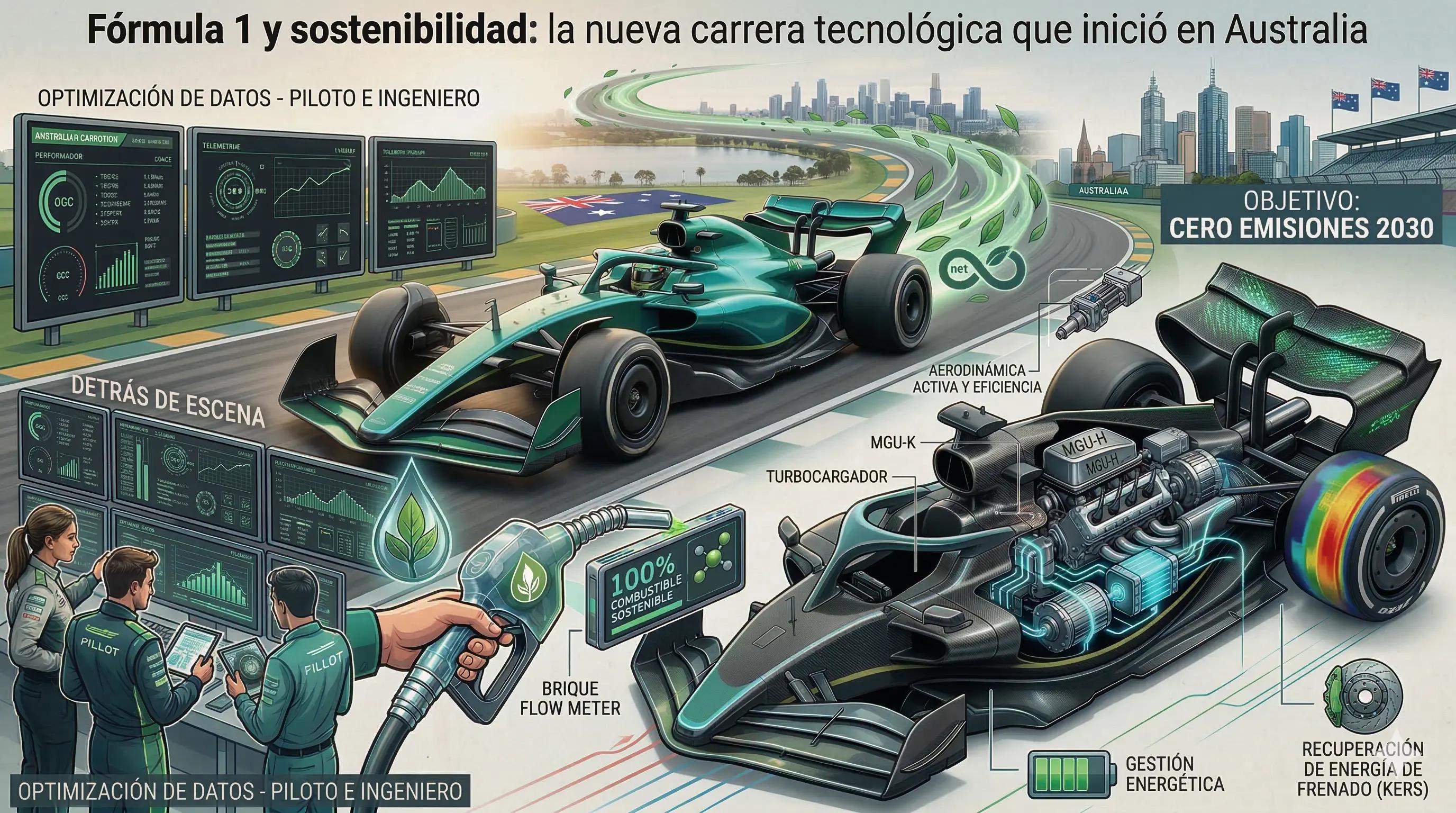 Fórmula 1 y sostenibilidad: la nueva carrera tecnológica que inició en Australia