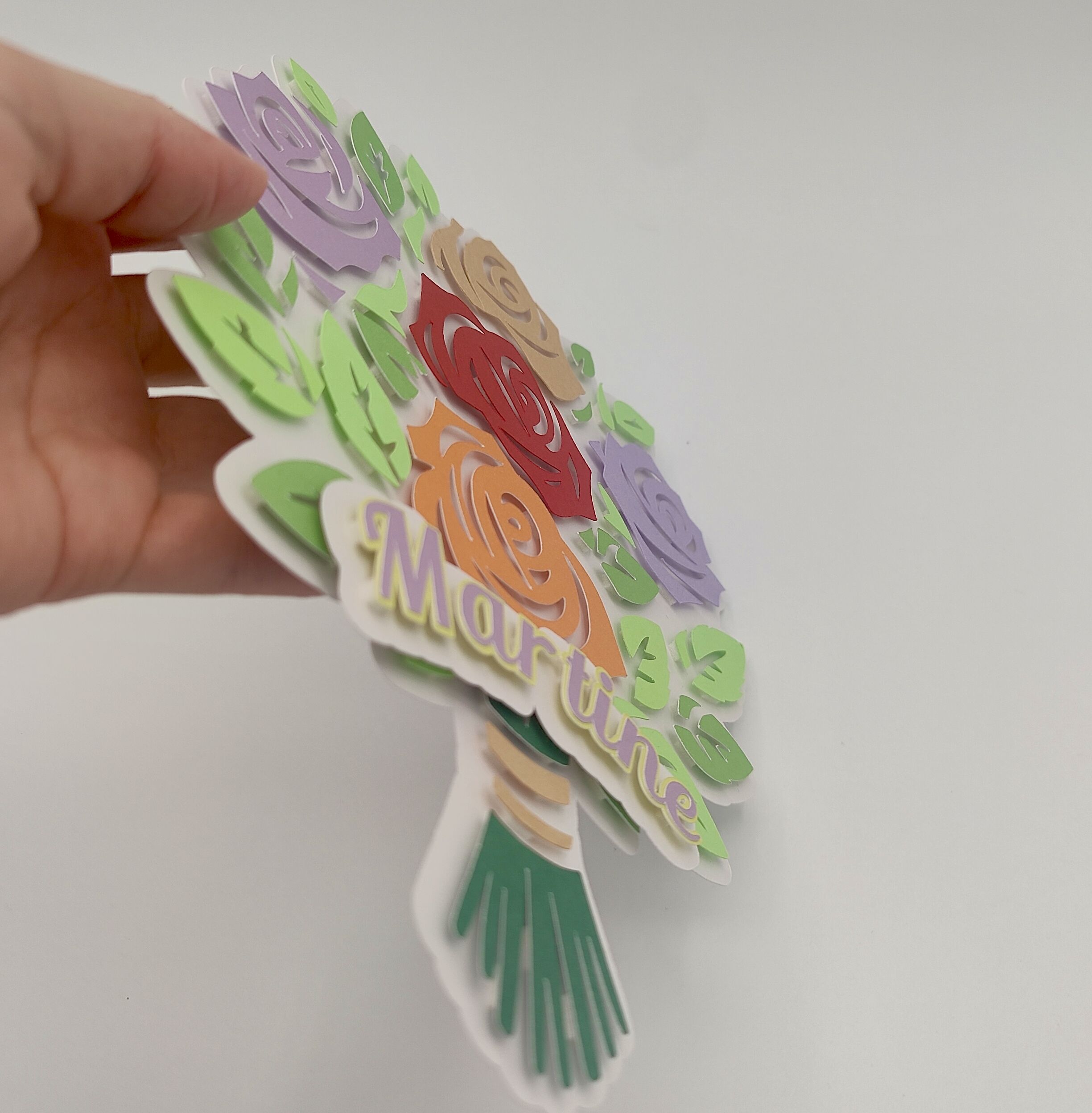 Carte 3D - Bouquet de fleurs