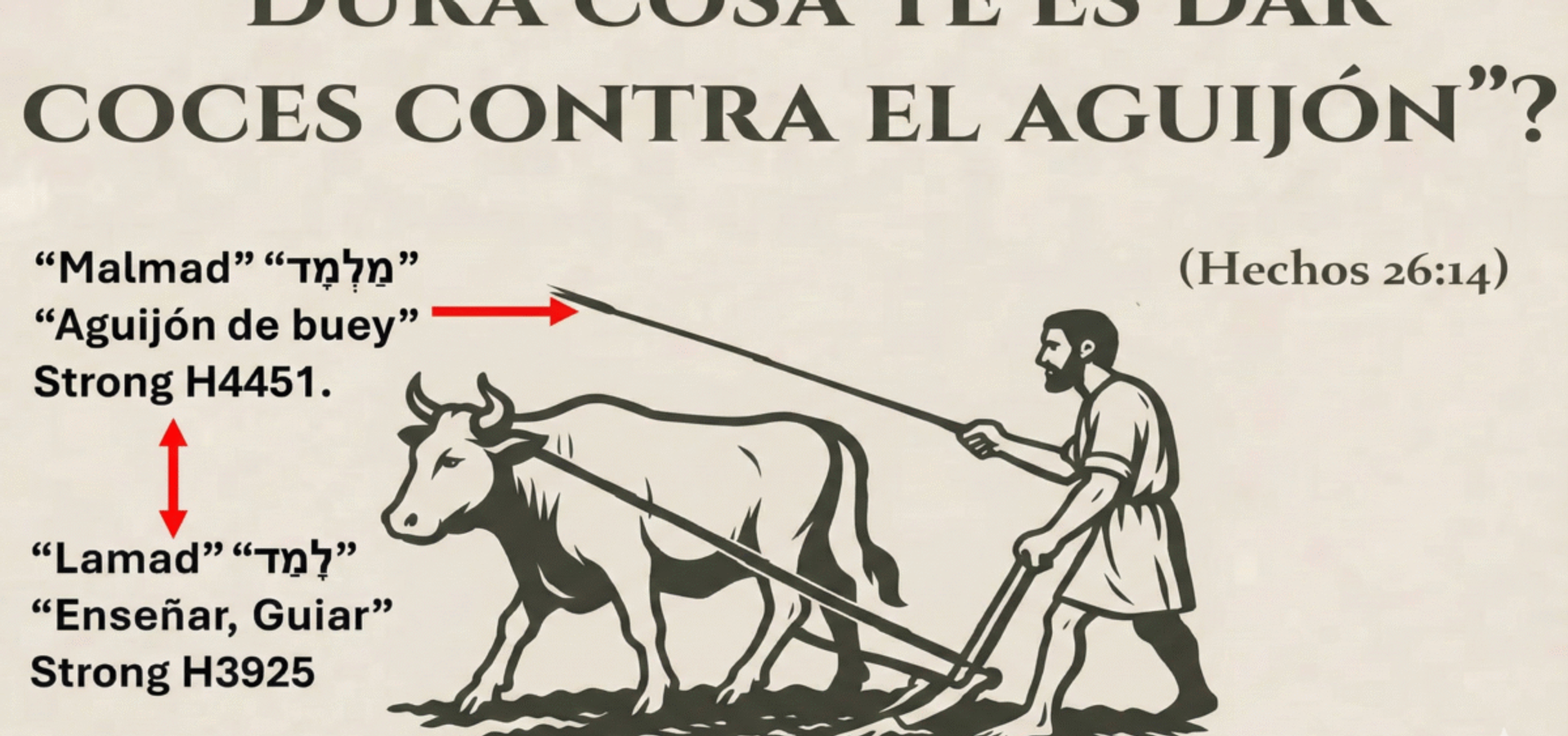 ¿Qué Significa “Dura Cosa te es Dar Coces Contra el Aguijón”?