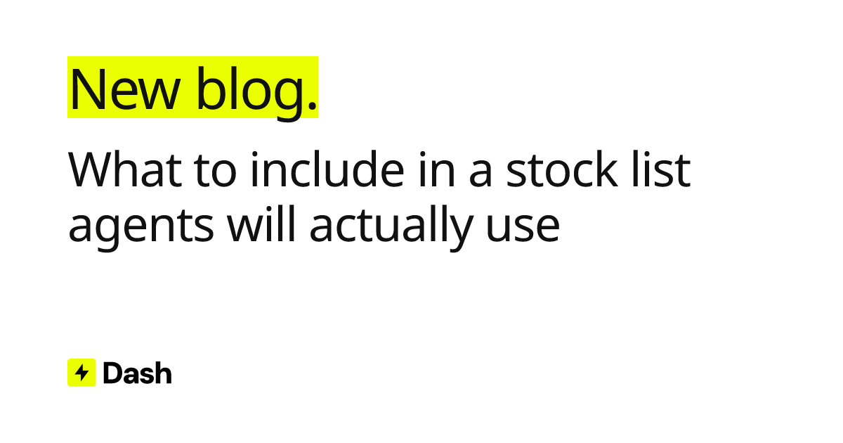 What to include in a stock list agents will actually use
