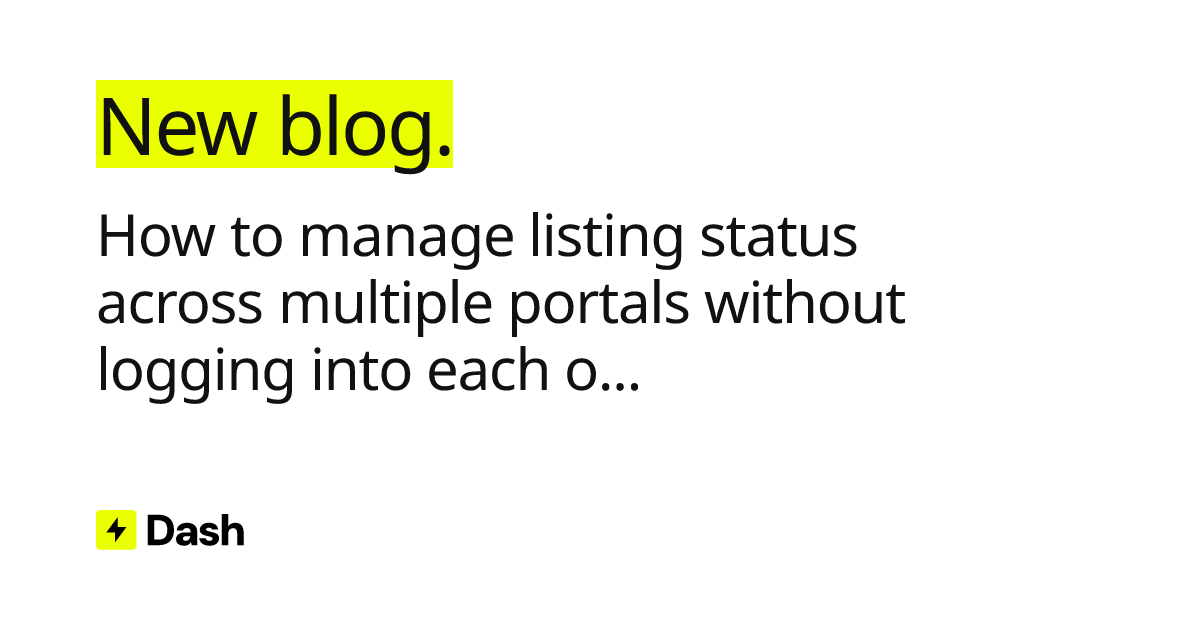 How to manage listing status across multiple portals without logging into each one