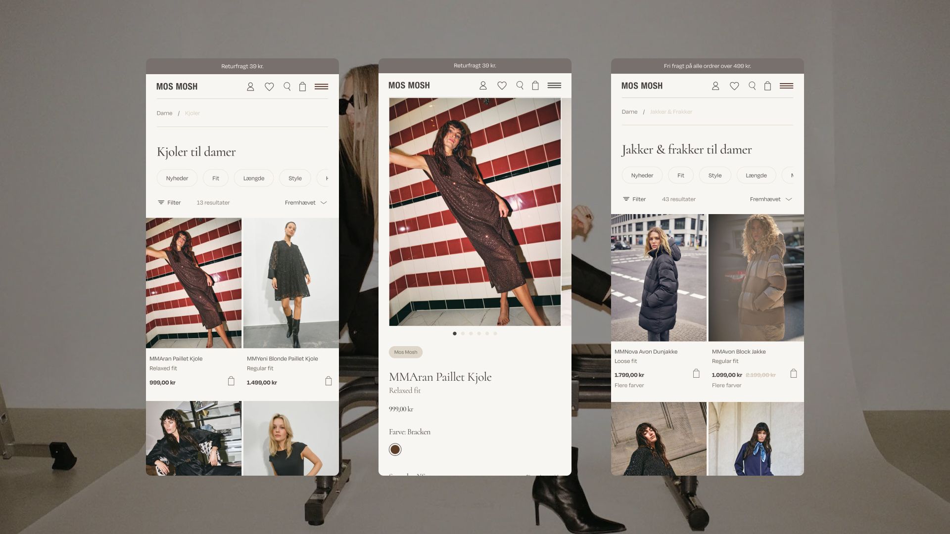 Mobile mockup Mos Mosh mobile website