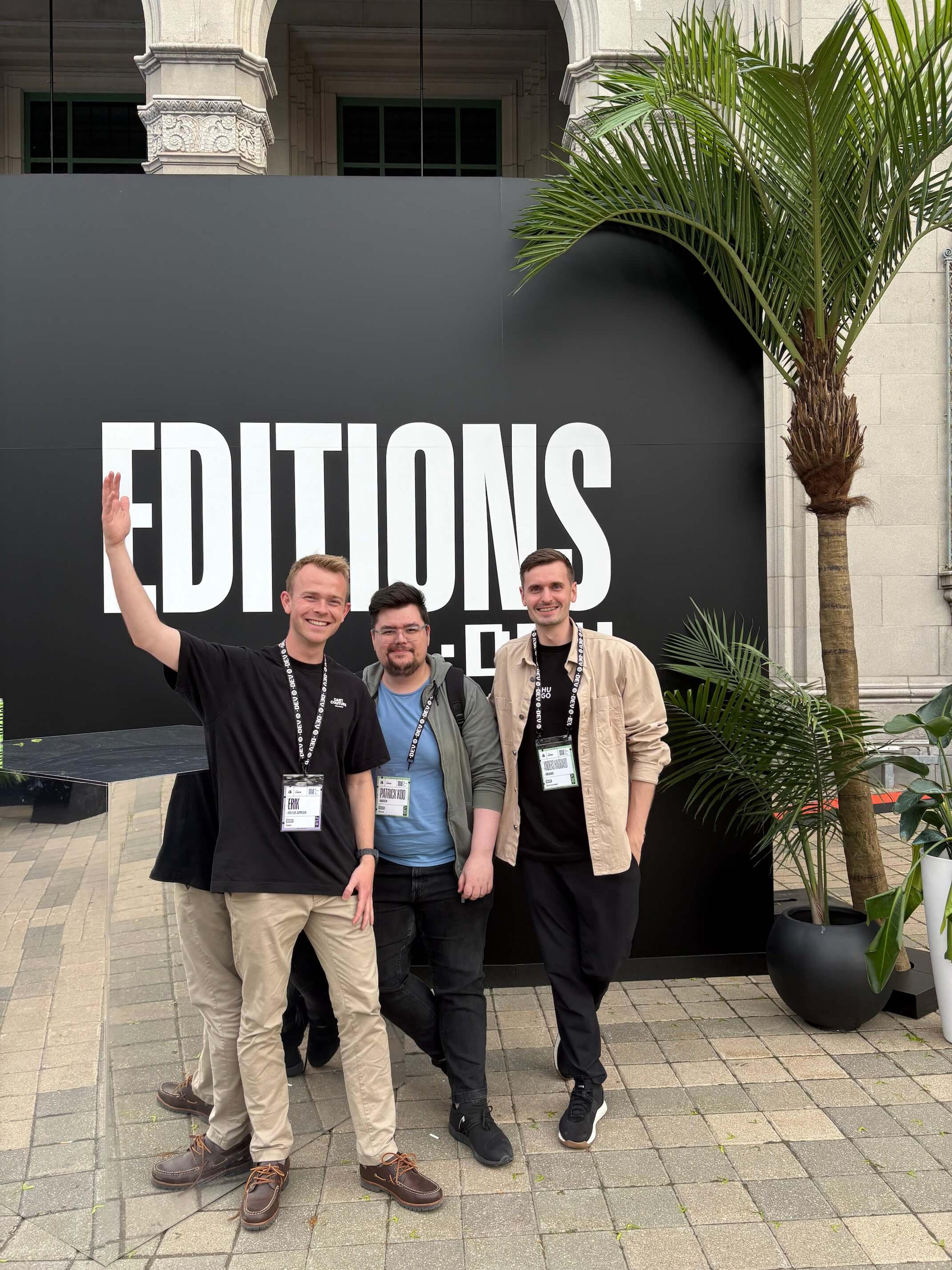 Erik Holflod Jeppesen, Patrick Koo Madsen and Anders Hagbard at Shopify Editions in Toronto