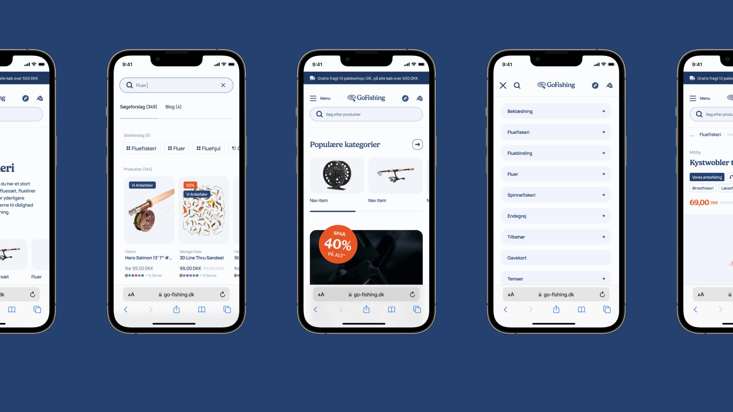 Mobilt design til GoFishing