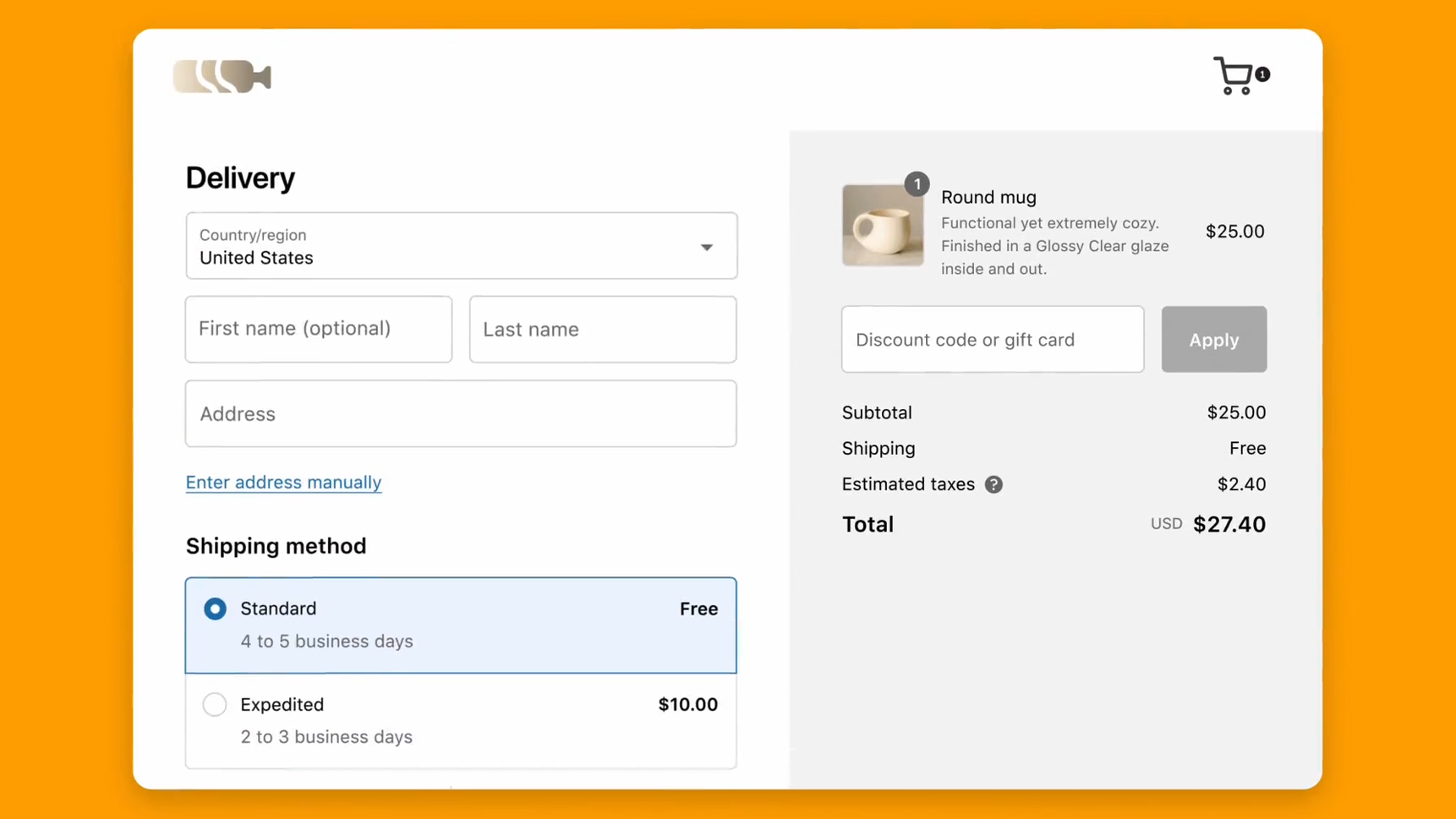 Shopify onepage checkout