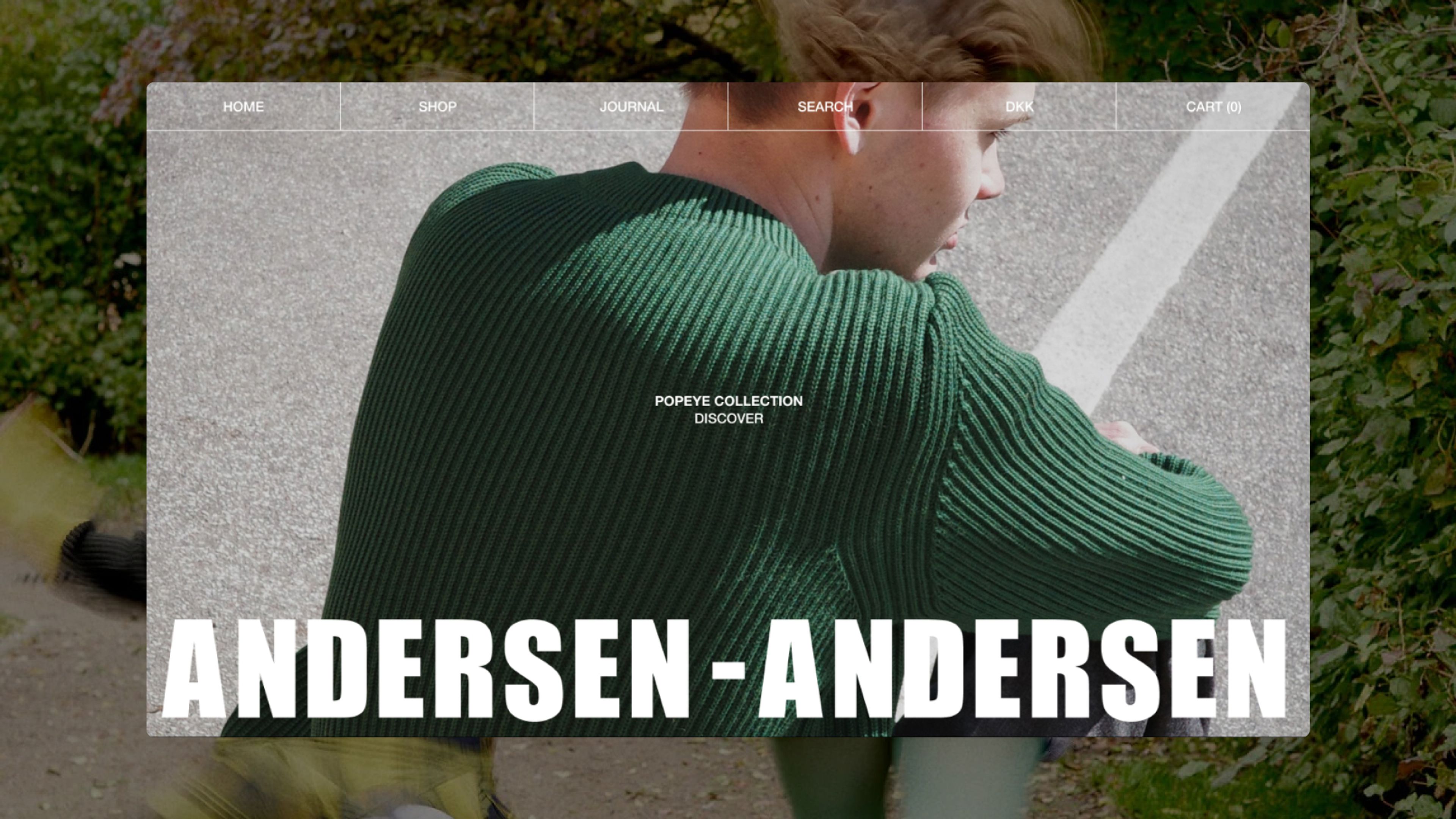 Andersen-Andersen frontpage mockup
