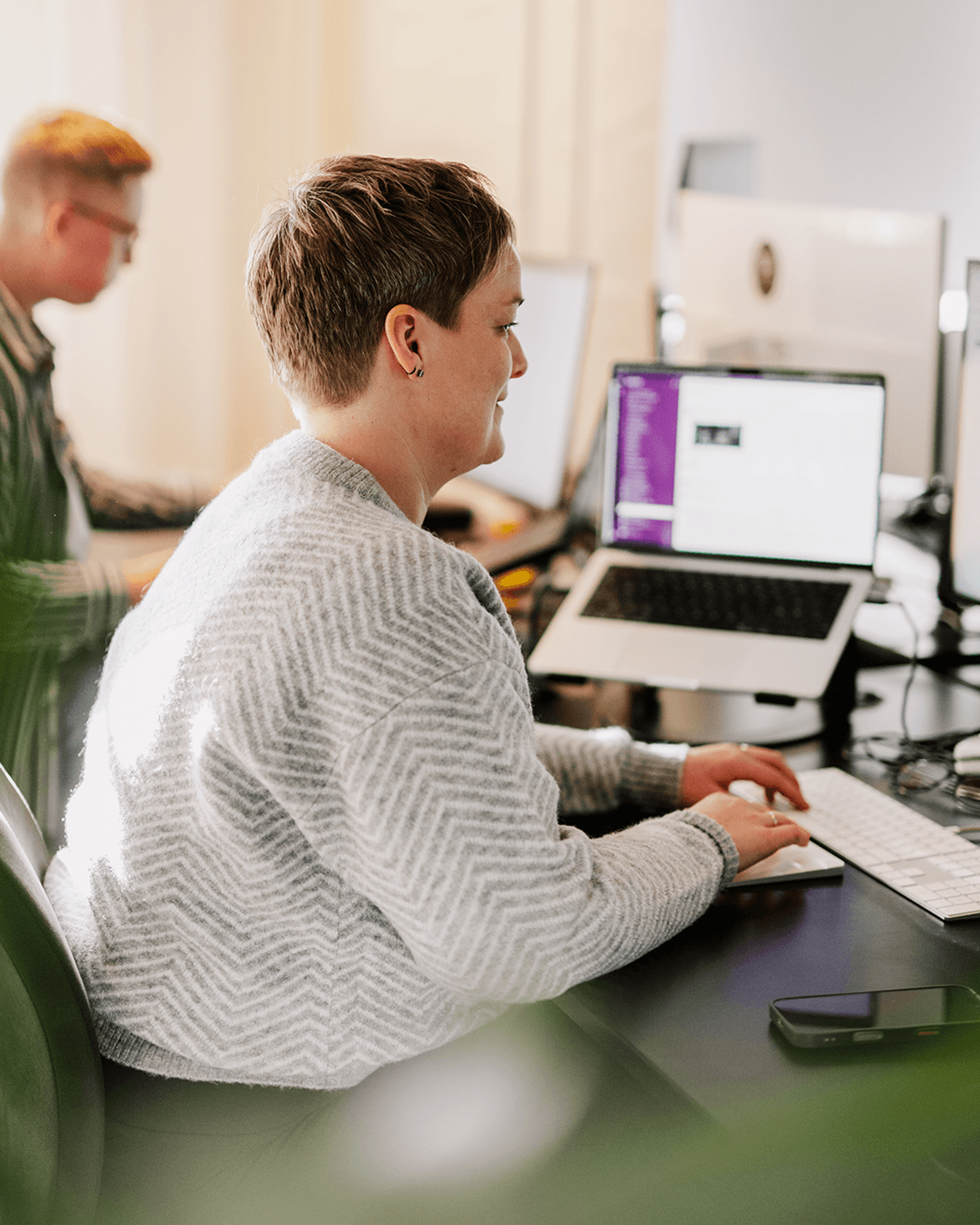 Developer working