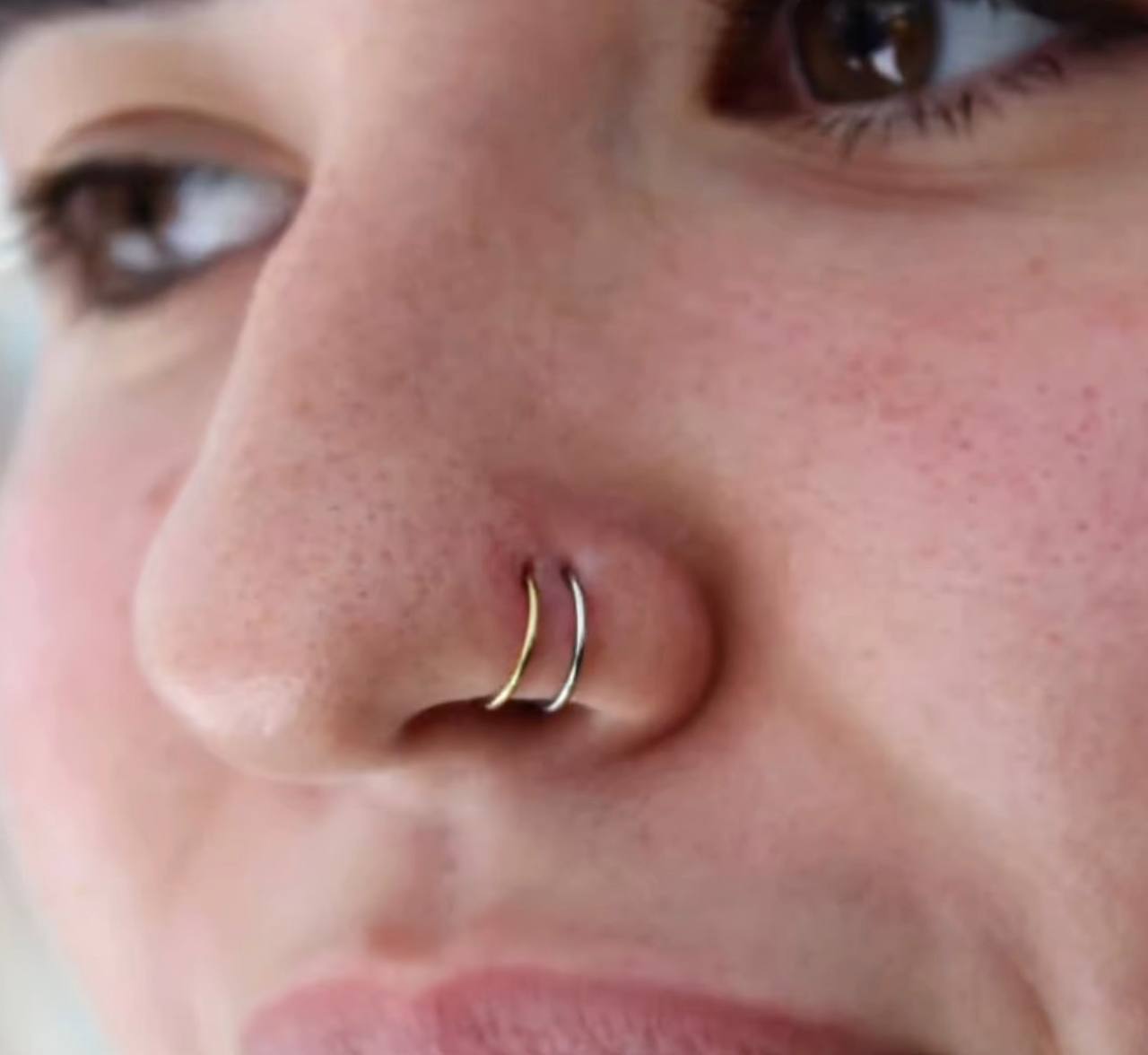 Double Nostril Hoops