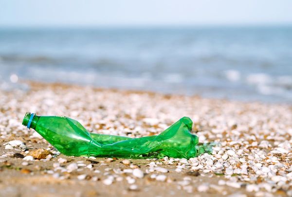 Rustig strand met zee