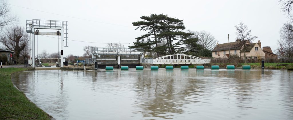 View of Wildfowl Cottage across Baits Bite Lock