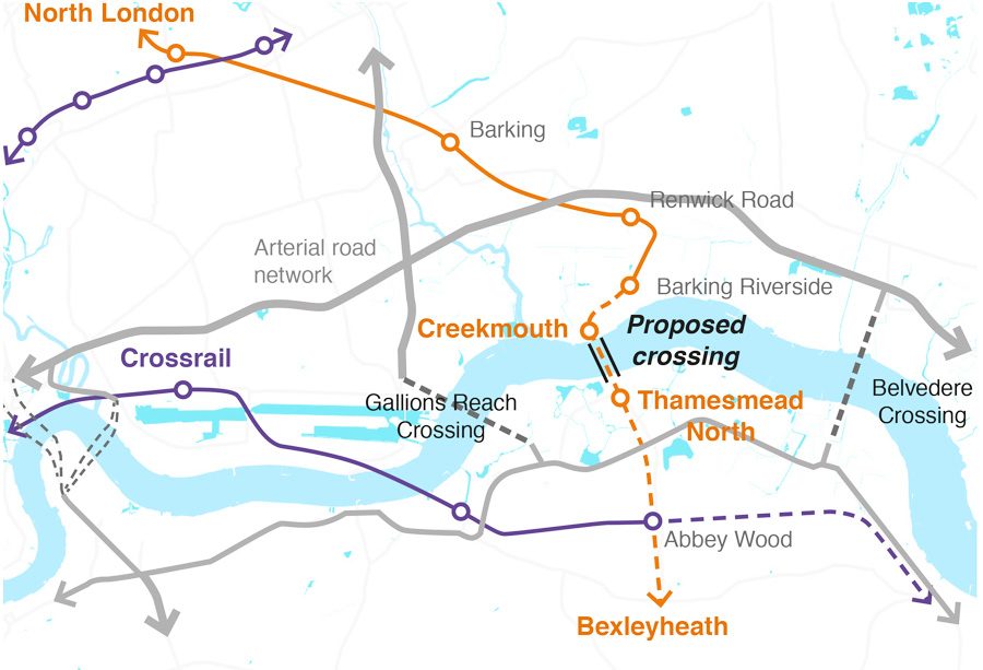 Diagram of transport network