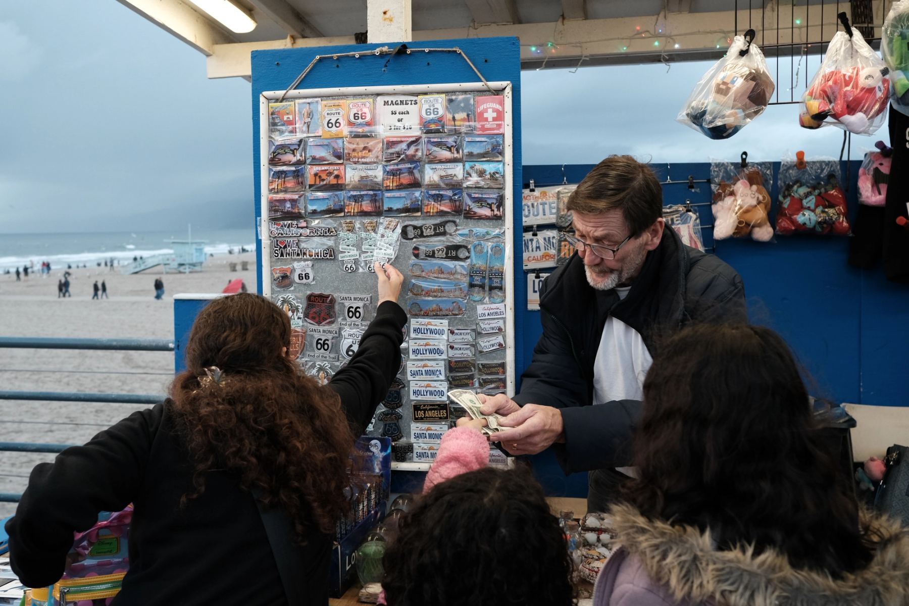 A man selling small goods