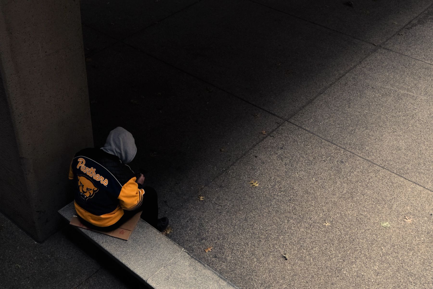  A person sitting on a bench