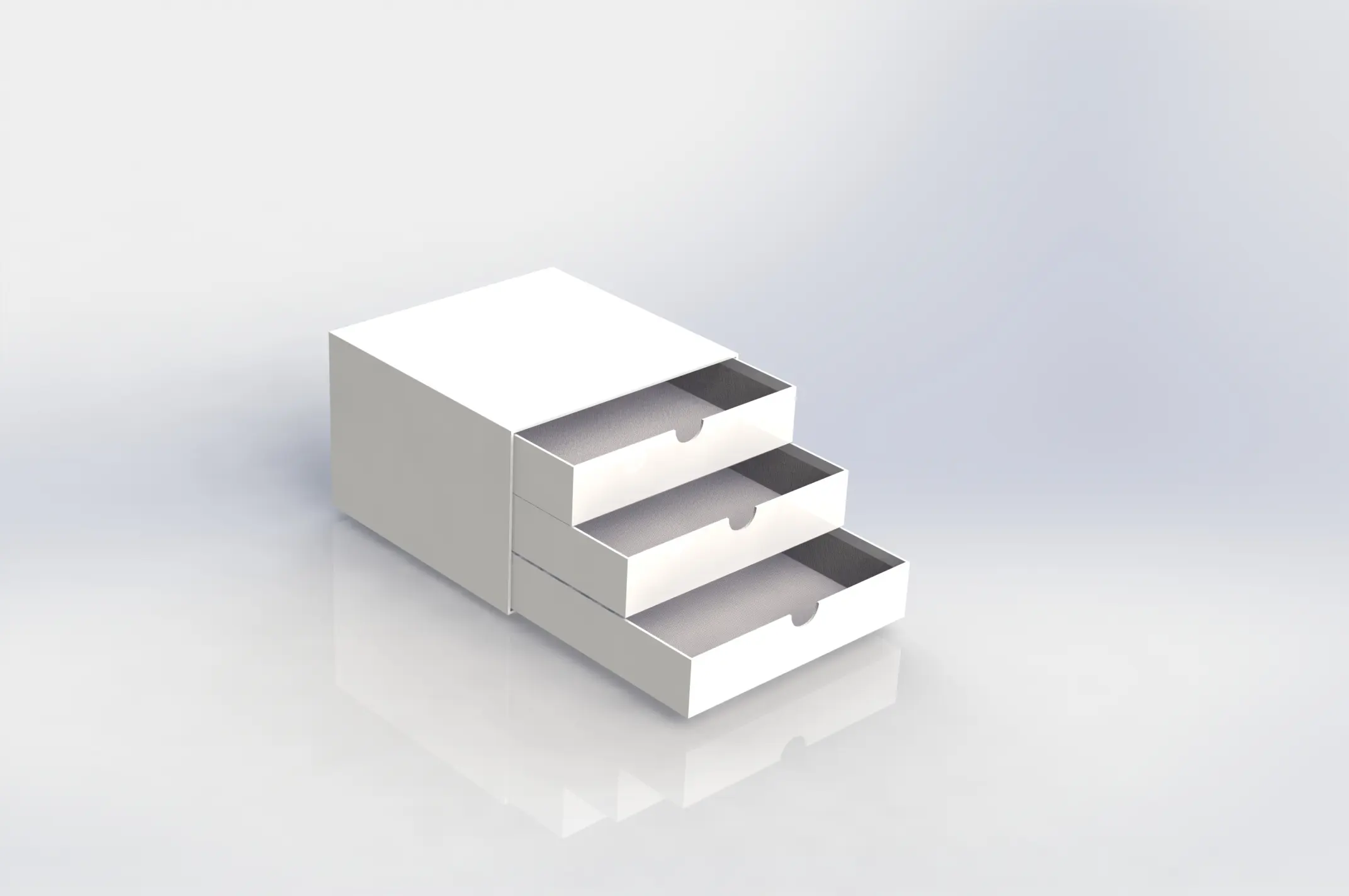 Multiple drawers box render