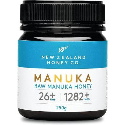 A jar of New Zealand Honey Co. 1282, a top 5 manuka honey for MGO or UMF count.