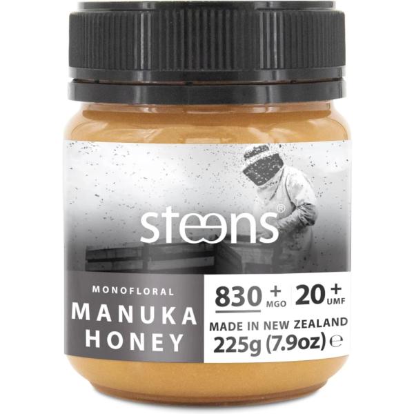 A jar of Steens 830 honey