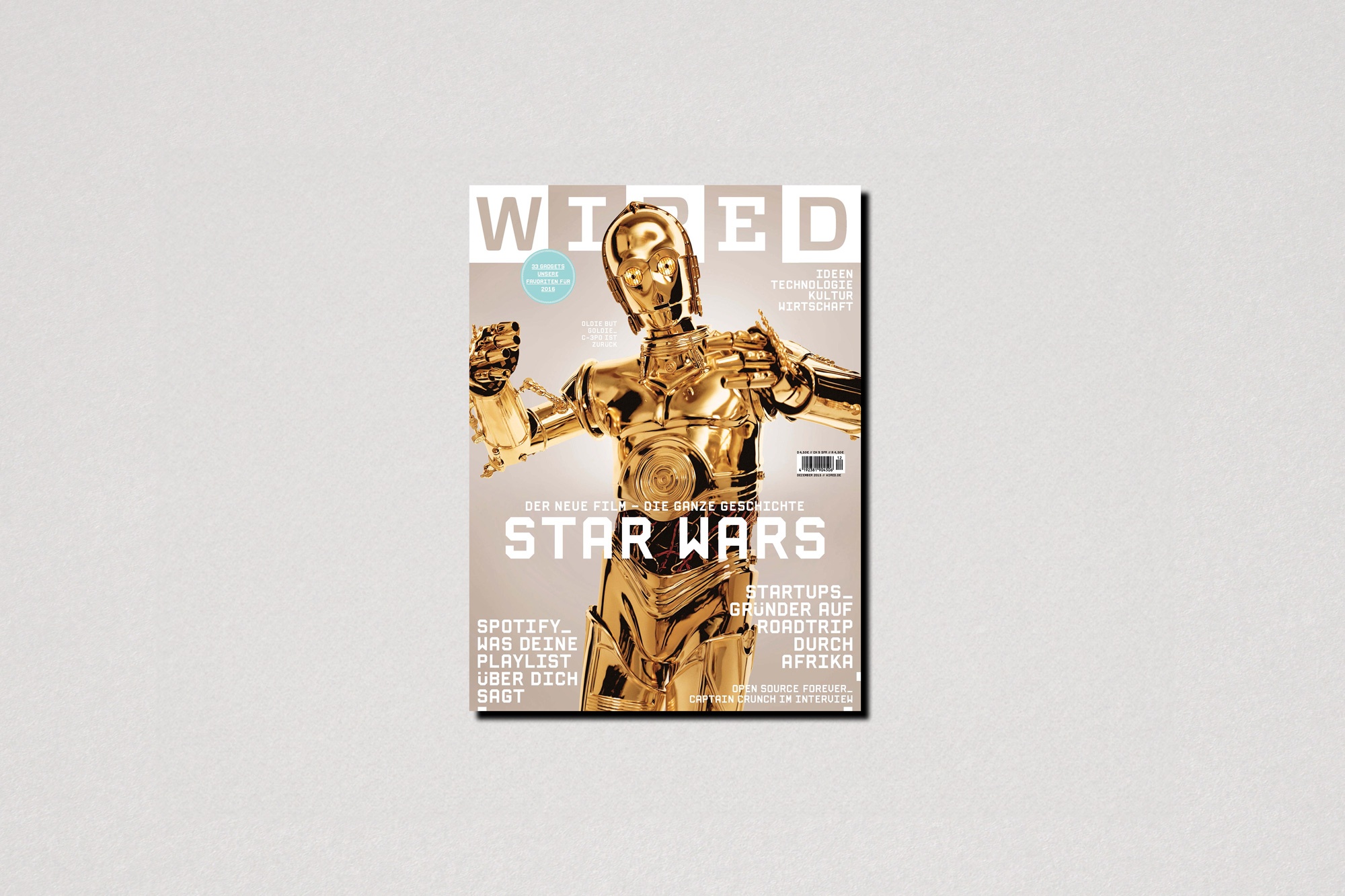 Wired magazine technology star wars C3PO cover by David Sims
