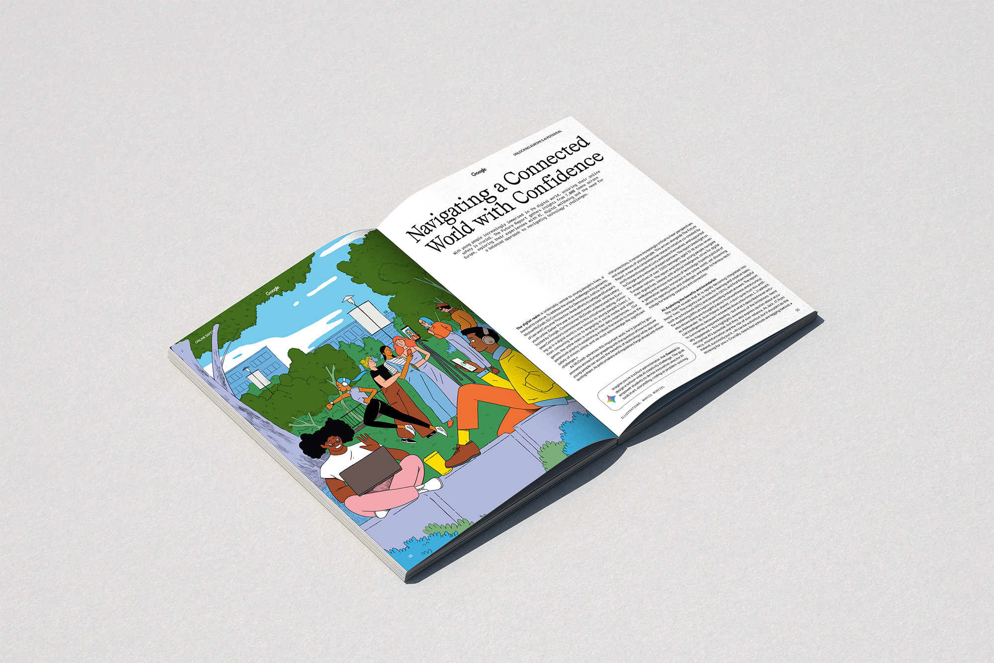 Google Forward Magazine Illustration by Marcos Montiel