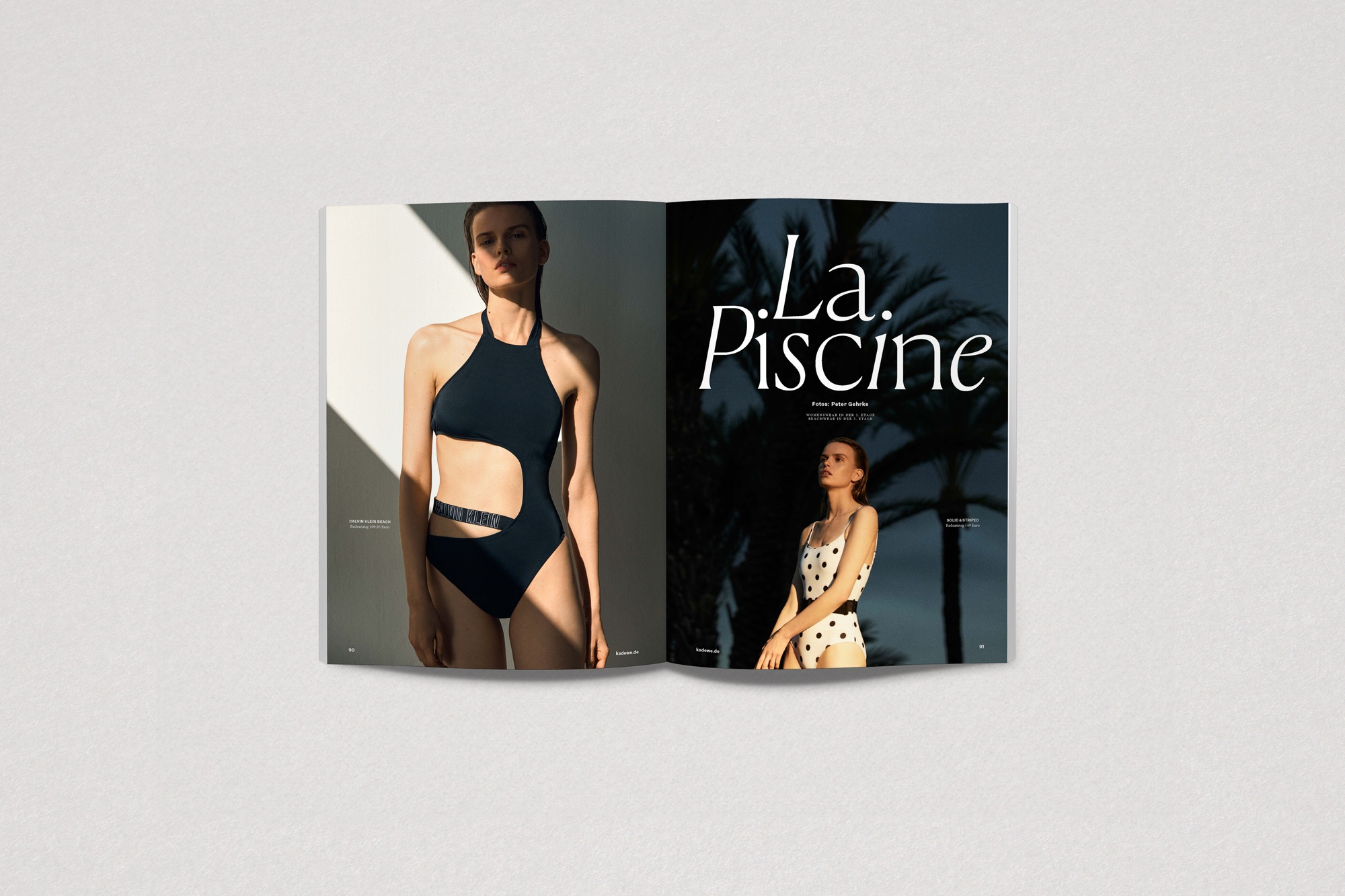 KaDeWe corporate magazine cover fashion layout photography by Peter Gehrke