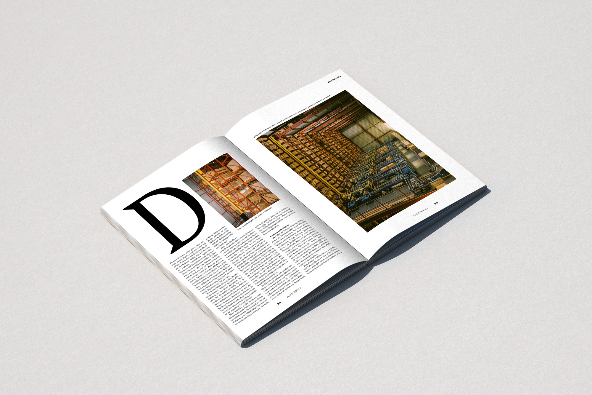 TripleA The biannual business magazine of the Stuttgarter Zeitung Schiesser Radolfzell Photography by Ines Janas