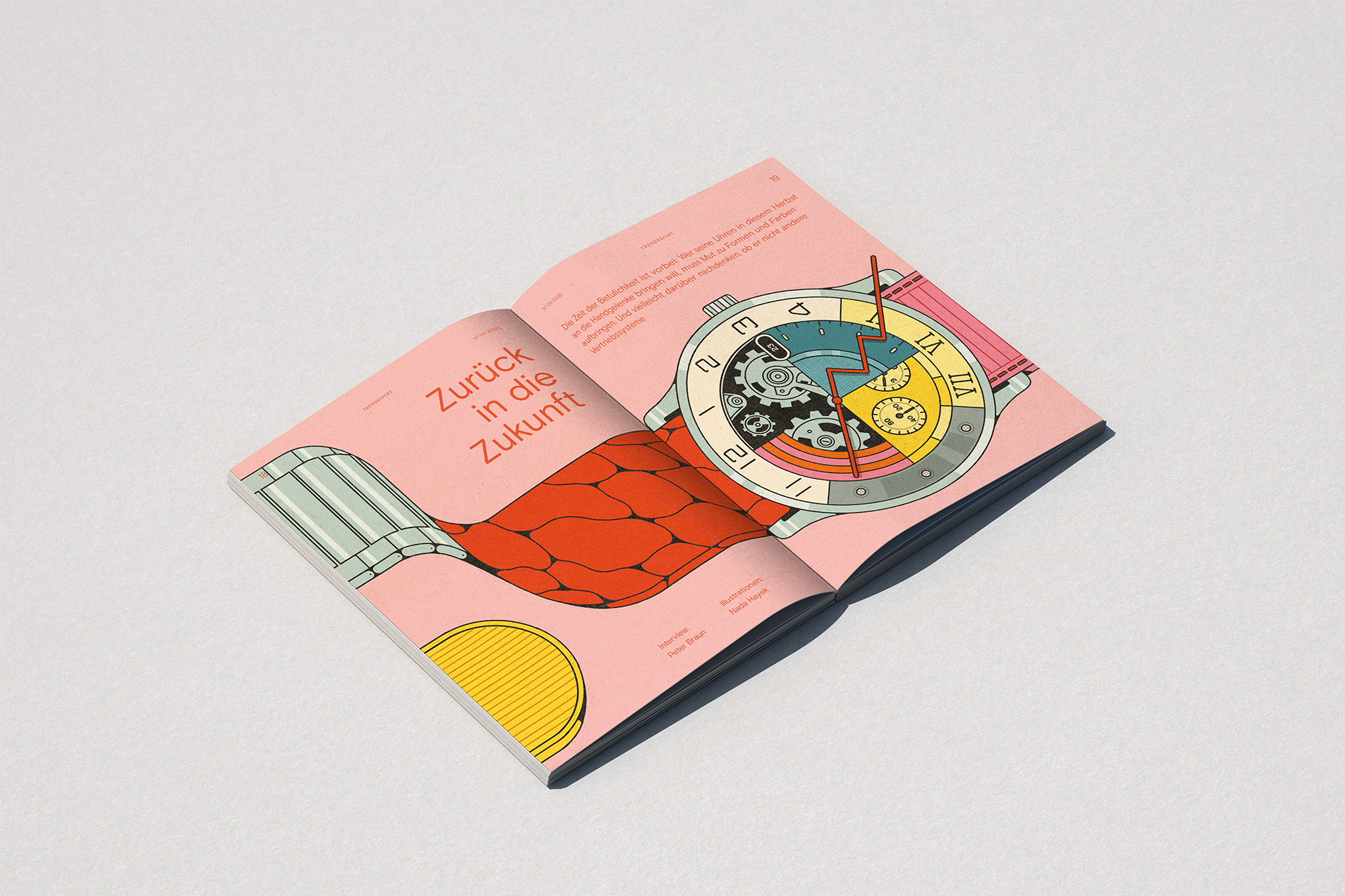 Lifetime The annual watch magazine of the Stuttgarter Zeitung Cover Illustration by Nada Hayek