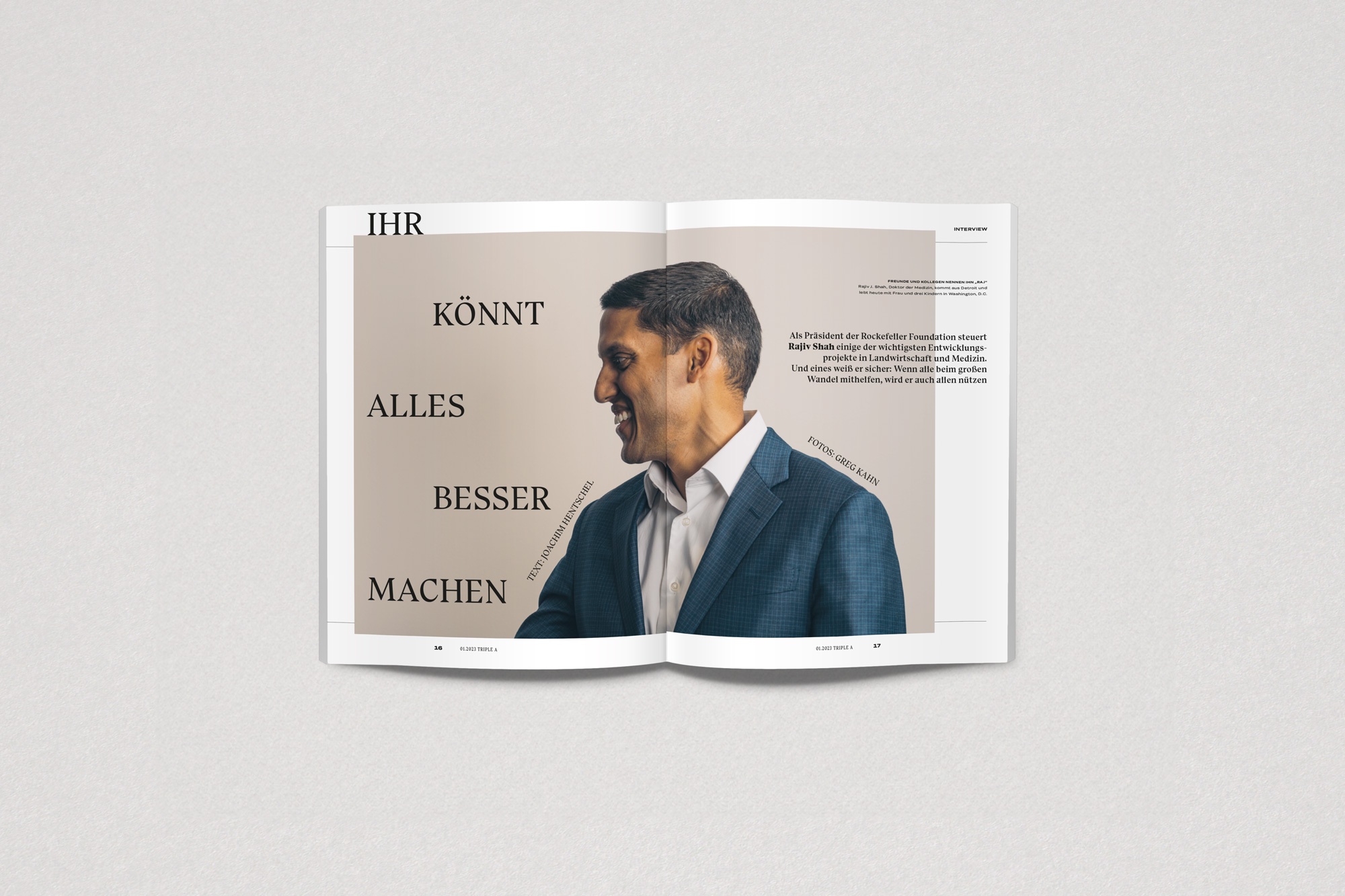 Stuttgarter Zeitung magazine economy TripleA layout photography by Greg Kahn