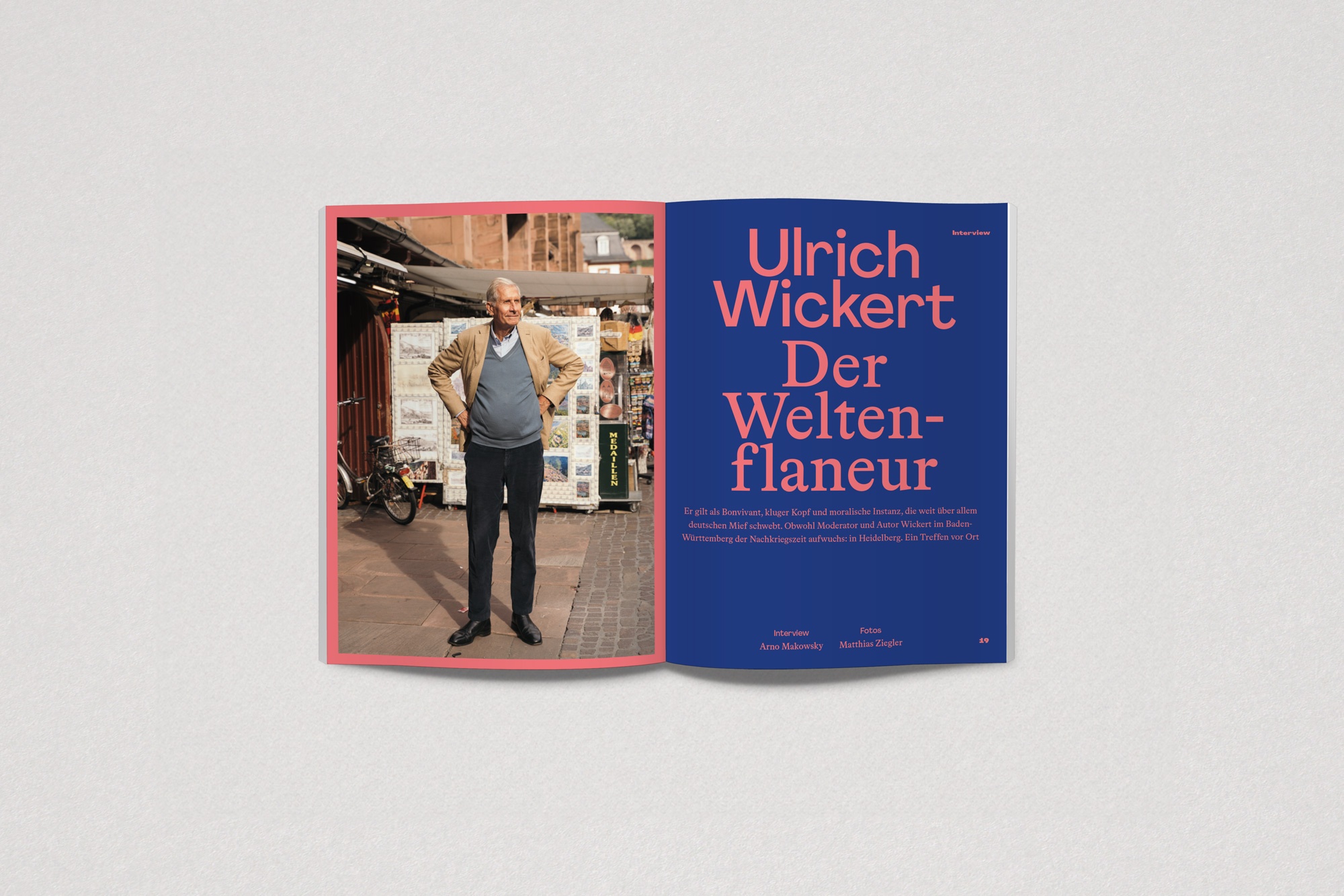 Stuttgarter Zeitung magazine Ulrich Wickert layout photography by Matthias Ziegler