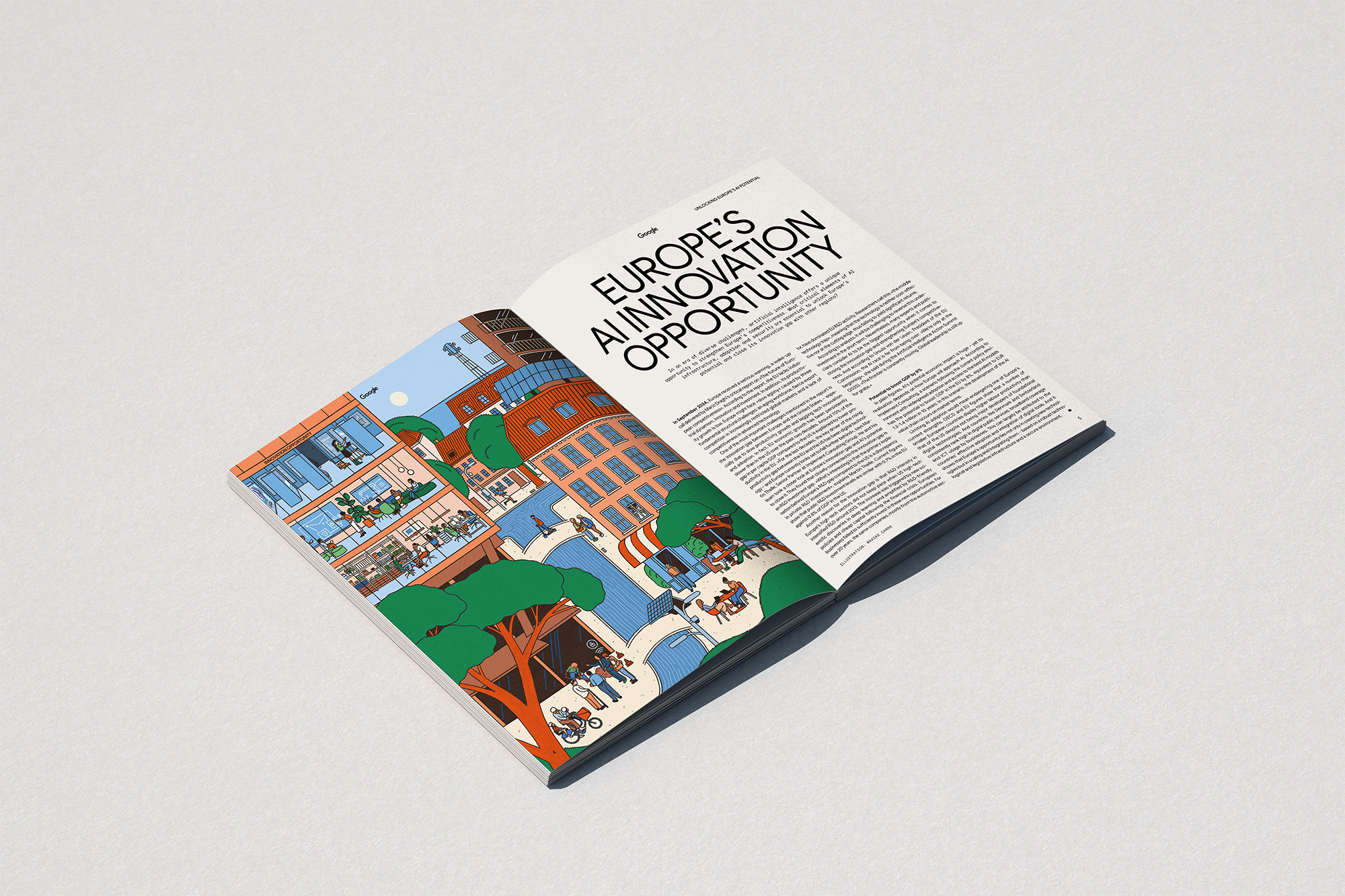 Google Forward Magazine Illustration by Maaike Canne