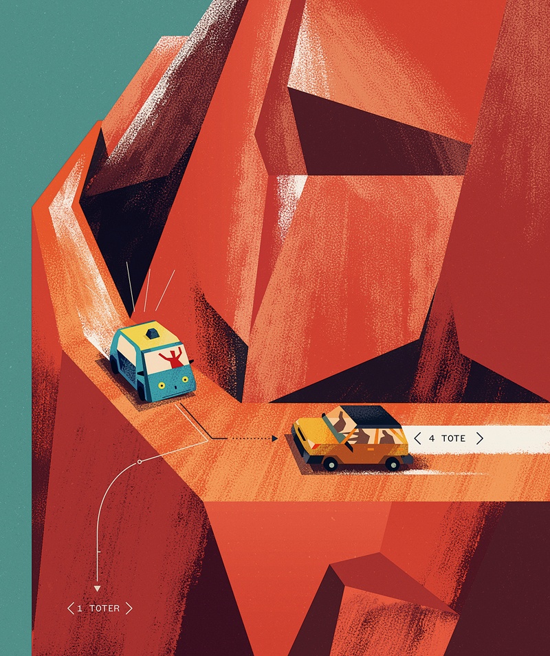 Wired magazine technology illustration by Dan Matutina