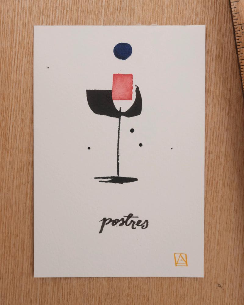Postres in Nick & Nora Glass