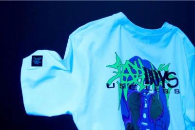 BLACKLIGHT TEE SHIRT W NEON GRAPHICS