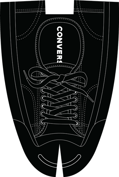 Art file of the print of a jack purcell shoe. Soloist x Converse collaboration.