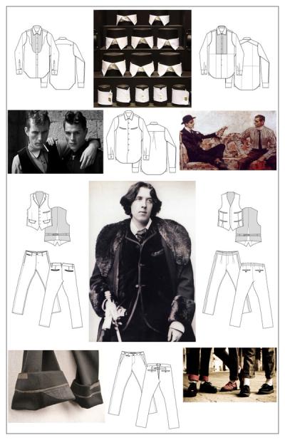 MENSWEAR MOODBOARD COLLAGE & CADS