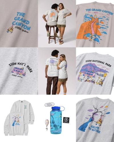 A collection of tee shirts and sweatshirts for the collaboration between Parks Projects and Dr. Seuss.