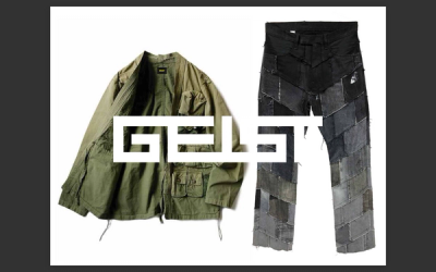 IMAGE OF AN UPCYCLED JACKET & JEANS 