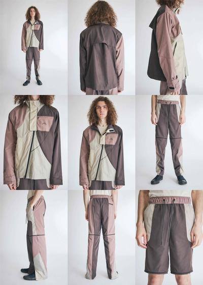 A-Cold-Wall* X Converse. Photos of various stages and views of an outfit.