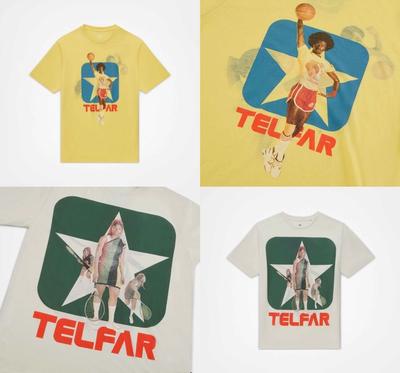 photos of 2 tees, telfar x converse collaboration