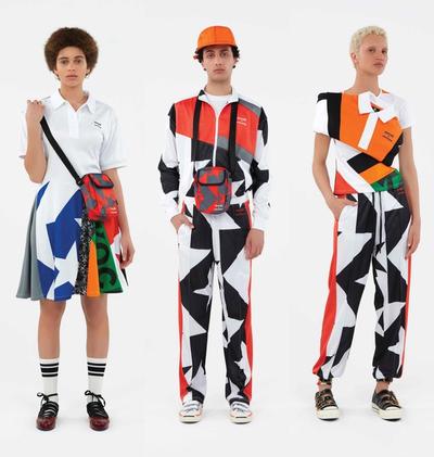 Three models of different genders and ethnic heritages wearing the Koché X Converse collection. Converse X Faith Connexion, Koché, Feng Chen Wang collaboration