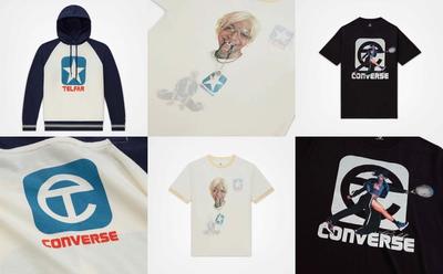 photos of 2 tees & a hoody, telfar x converse collaboration
