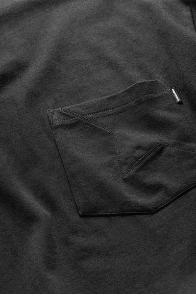 Sewing details on a pocket tee. Soloist x Converse collaboration.