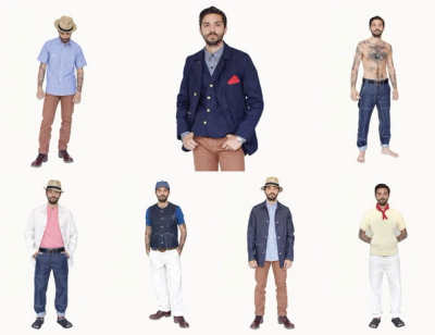 MAN MODELING A COLLECTION OF CLOTHING